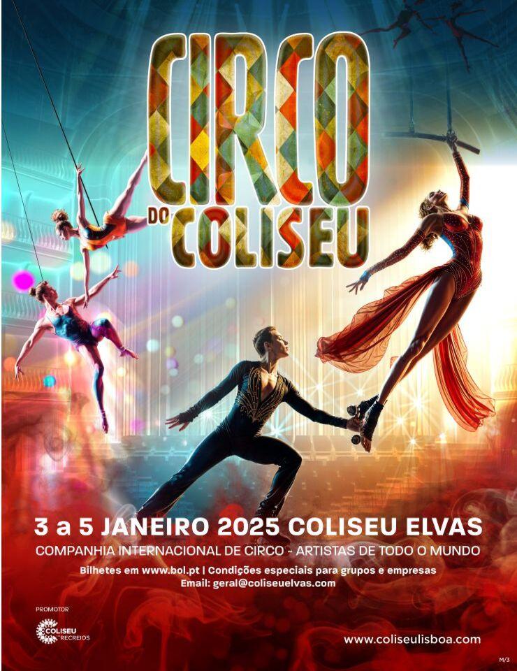 Official tickets for the 20242025 Christmas Circus at the Elvas Coliseum